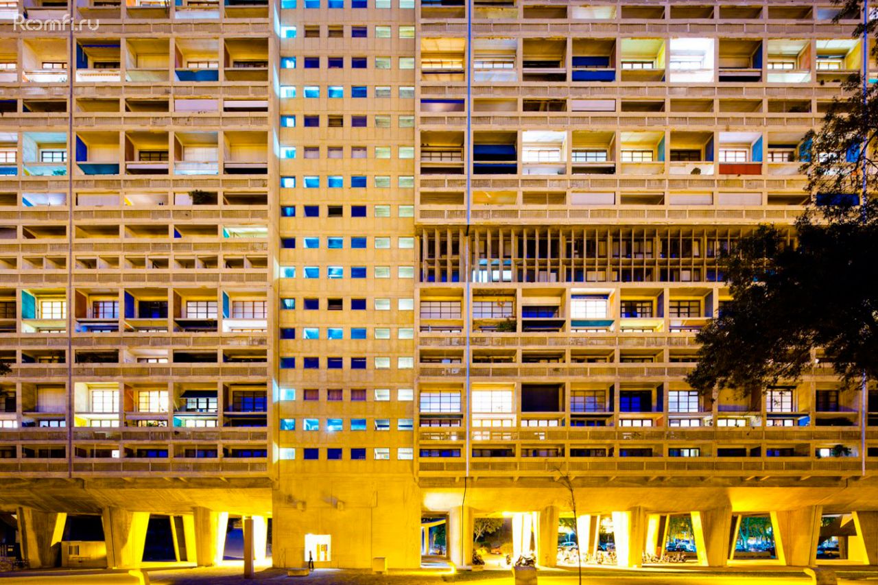 Здание Unité d'Habitation по проекту Ле Карбюзье, Марсель