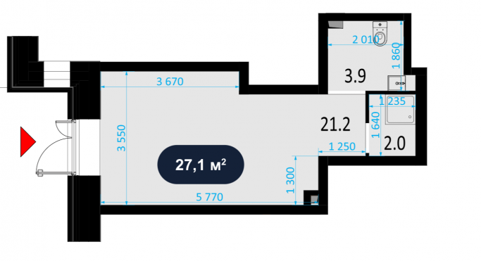 Аренда торгового помещения 27.1 м², улица Ротмистрова - фото 2