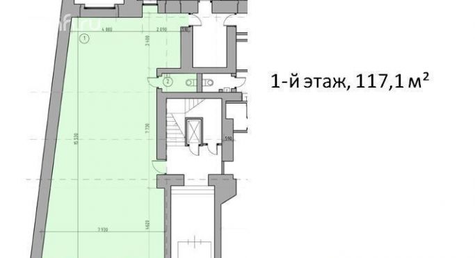 Аренда торгового помещения 117.1 м², Новослободская улица - фото 2