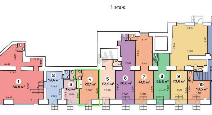 Продажа помещения свободного назначения 42 м², Ленинский проспект - фото 2