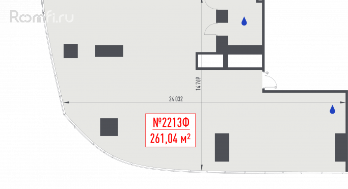 Продажа офиса 261 м², 1-й Красногвардейский проезд - фото 1
