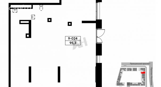 Продажа помещения свободного назначения 96 м², Прокшинский проспект - фото 1