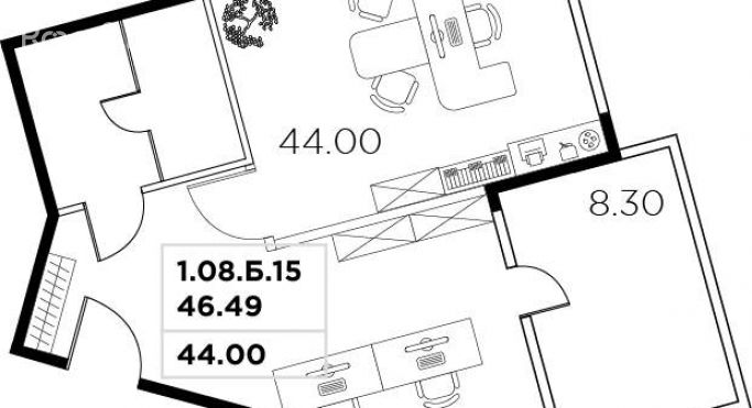 Продажа офиса 52.3 м², улица Маршала Прошлякова - фото 2