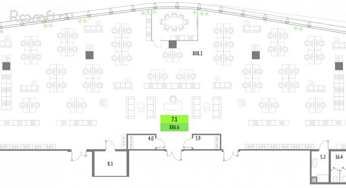 Продажа офиса 886.6 м² - фото 1