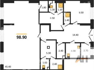 Продажа помещения свободного назначения 99 м²