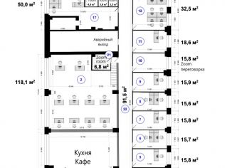 Аренда офиса 700 м²