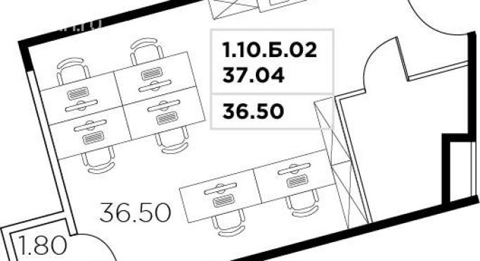 Продажа офиса 38.3 м², улица Маршала Прошлякова - фото 2