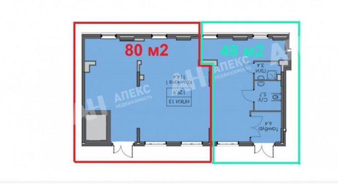 Продажа помещения свободного назначения 130 м², Кронштадтский бульвар - фото 3