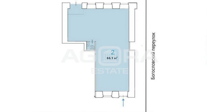 Аренда торгового помещения 66.1 м², Богословский переулок - фото 2