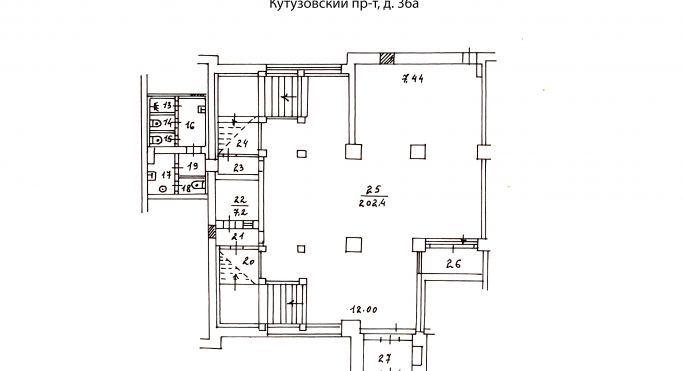 Продажа торгового помещения 2278.8 м², Кутузовский проспект - фото 1