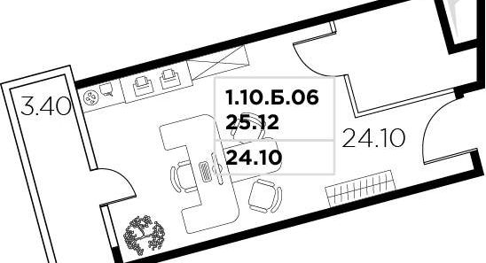 Продажа офиса 27.5 м², улица Маршала Прошлякова - фото 2