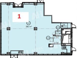 Продажа помещения свободного назначения 287 м²