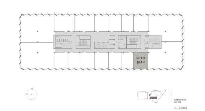 Продажа офиса 58.9 м² - фото 1