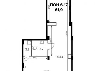 Продажа офиса 61.9 м²