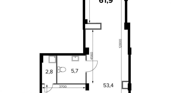 Продажа офиса 61.9 м², Ленинградское шоссе - фото 1