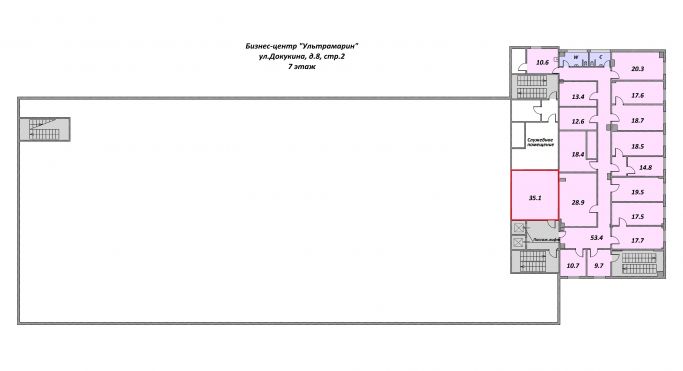 Аренда офиса 35.1 м², улица Докукина - фото 1