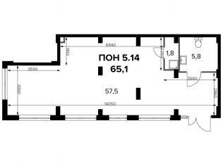 Продажа помещения свободного назначения 65.2 м²