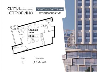 Продажа офиса 37.4 м²