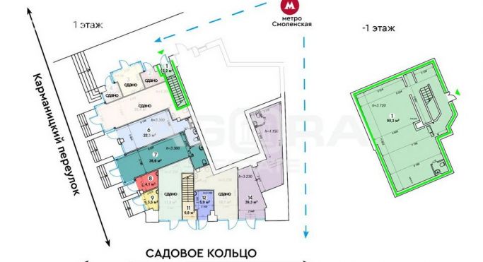 Аренда торгового помещения 95.5 м², Карманицкий переулок - фото 2