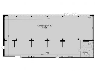 Продажа помещения свободного назначения 873.6 м²