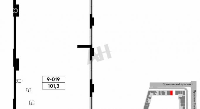 Продажа помещения свободного назначения 102 м², Прокшинский проспект - фото 1