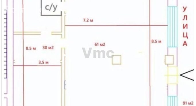 Аренда помещения свободного назначения 90 м², Колодезный переулок - фото 3