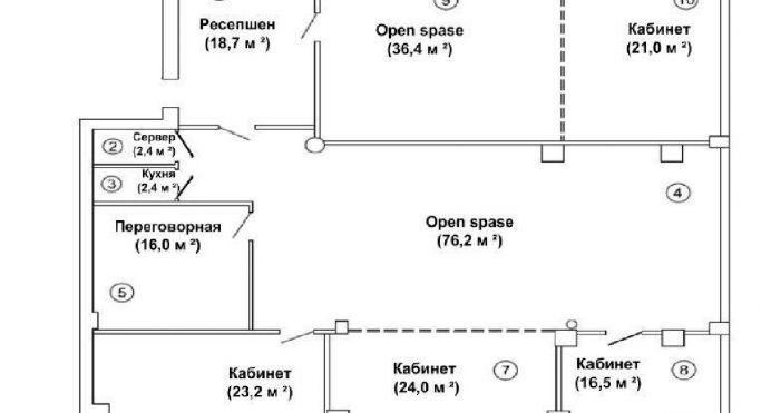 Аренда офиса 224.4 м², улица Горбунова - фото 1