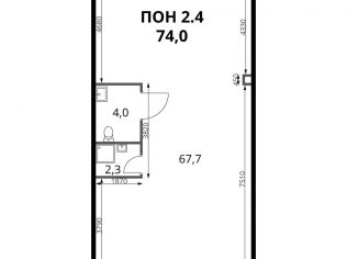 Продажа помещения свободного назначения 74 м²