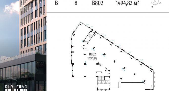 Продажа офиса 1494.8 м², МКАД, 64-й километр - фото 1
