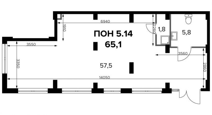 Продажа офиса 65.2 м², Ленинградское шоссе - фото 1