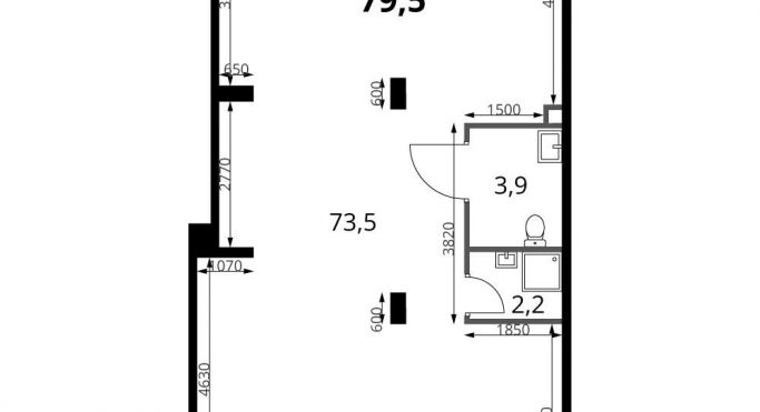 Продажа помещения свободного назначения 79.6 м² - фото 1