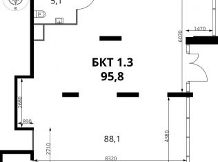 Продажа помещения свободного назначения 95.8 м²