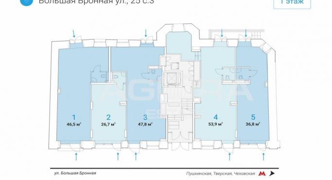 Аренда торгового помещения 26.7 м², Большая Бронная улица - фото 3