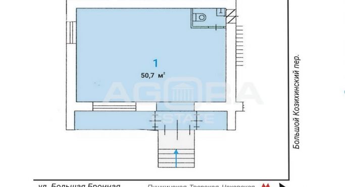 Аренда торгового помещения 55.7 м², Большой Козихинский переулок - фото 3