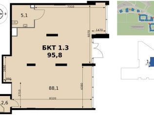 Продажа помещения свободного назначения 95.8 м²