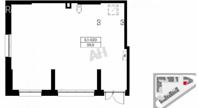 Продажа помещения свободного назначения 59 м² - фото 1