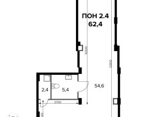 Продажа помещения свободного назначения 62.3 м²