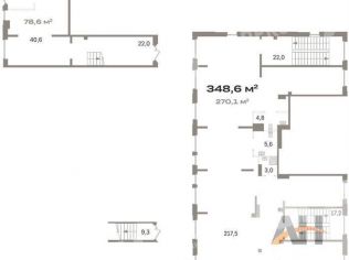 Продажа помещения свободного назначения 349 м²