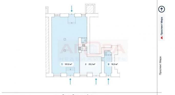 Аренда торгового помещения 101 м², проспект Мира - фото 3