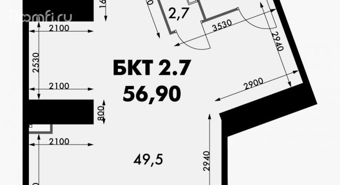 Аренда помещения свободного назначения 56.9 м², улица Академика Волгина - фото 3