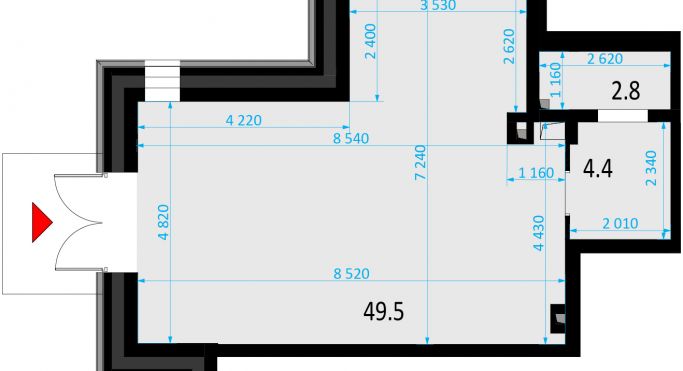 Аренда торгового помещения 56.7 м², улица Ротмистрова - фото 2