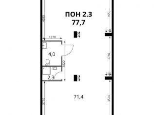 Продажа помещения свободного назначения 77.7 м²