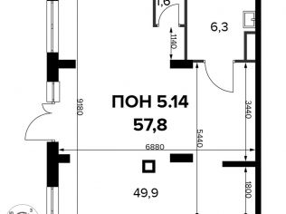 Продажа помещения свободного назначения 57.9 м²