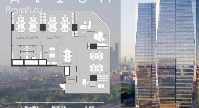 Продажа офиса 279.2 м², 3-я Хорошёвская улица - фото 1