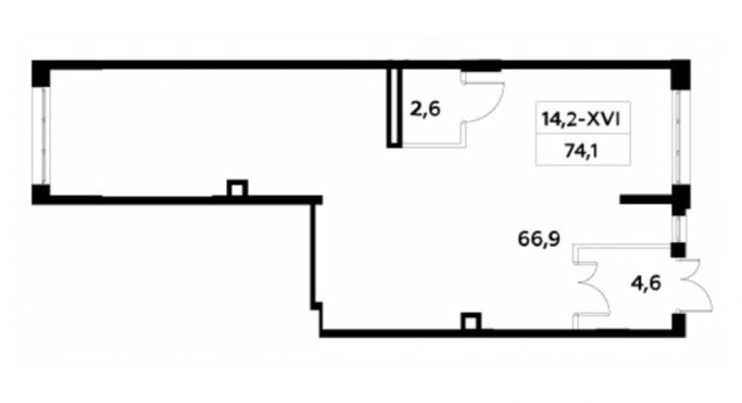 Аренда помещения свободного назначения 74.9 м², бульвар Веласкеса - фото 1