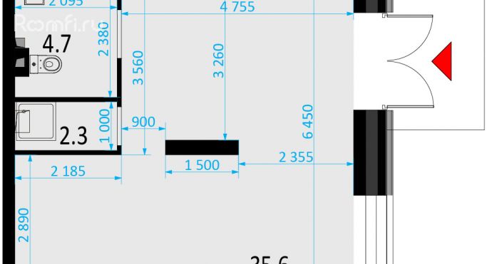 Аренда торгового помещения 43.2 м², улица Ротмистрова - фото 2