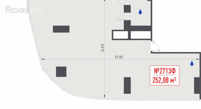 Продажа офиса 252.1 м², 1-й Красногвардейский проезд - фото 1