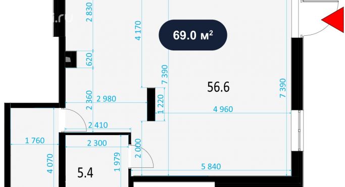Аренда помещения свободного назначения 69 м², улица Ротмистрова - фото 2
