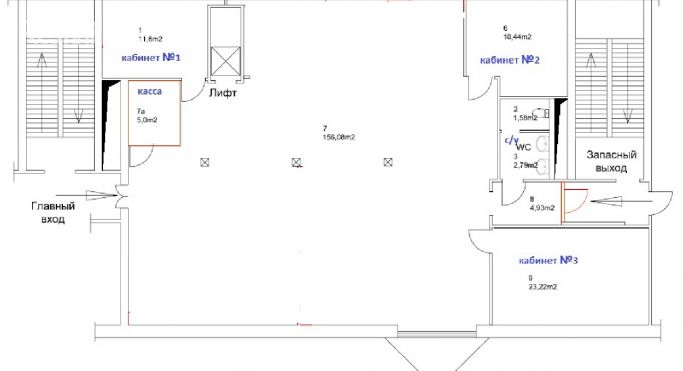 Аренда помещения свободного назначения 215.6 м², Большая Серпуховская улица - фото 1