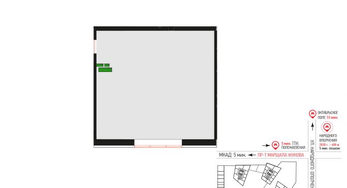 Продажа офиса 68.1 м², улица Народного Ополчения - фото 2